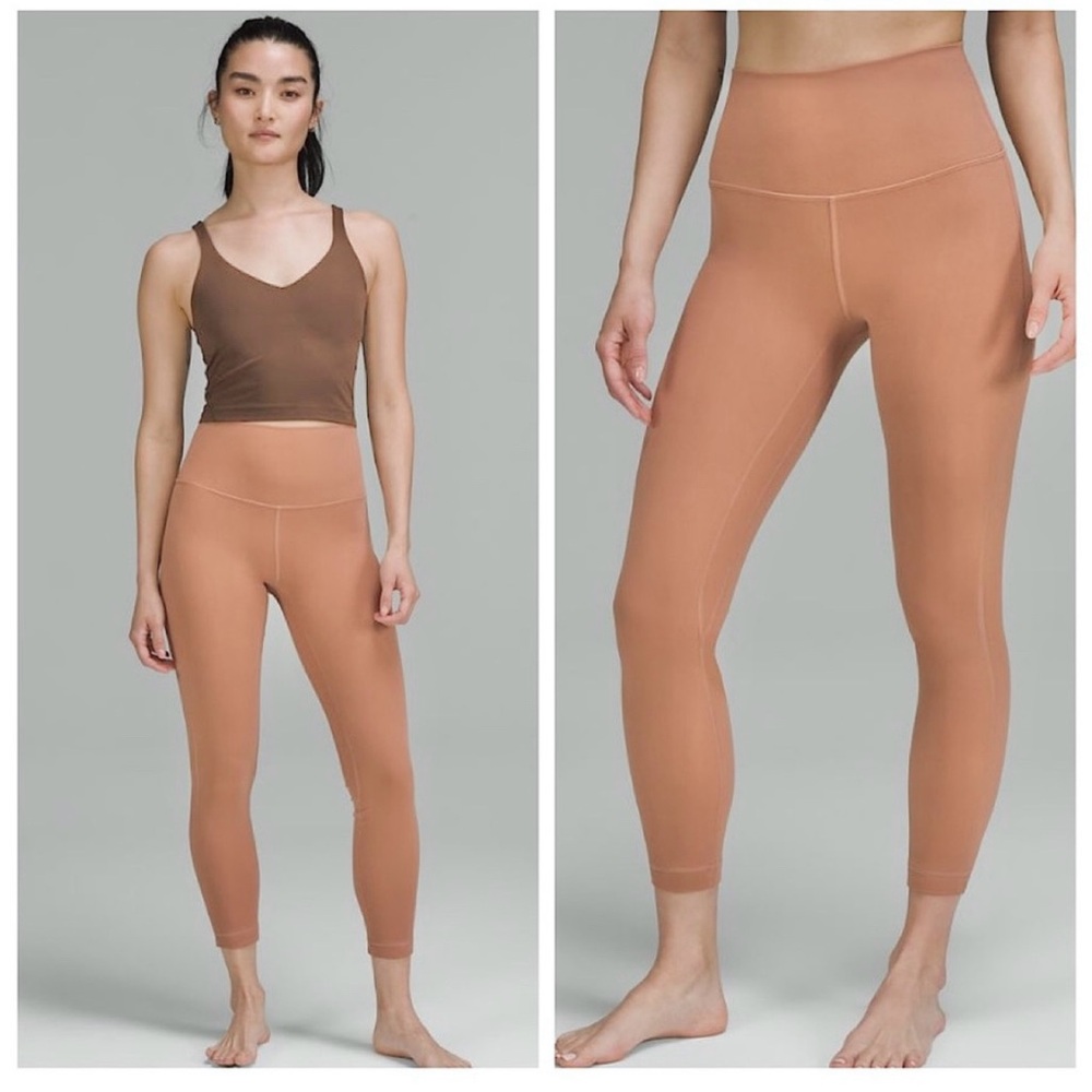 Lululemon align double lined Dusty clay 8 25”